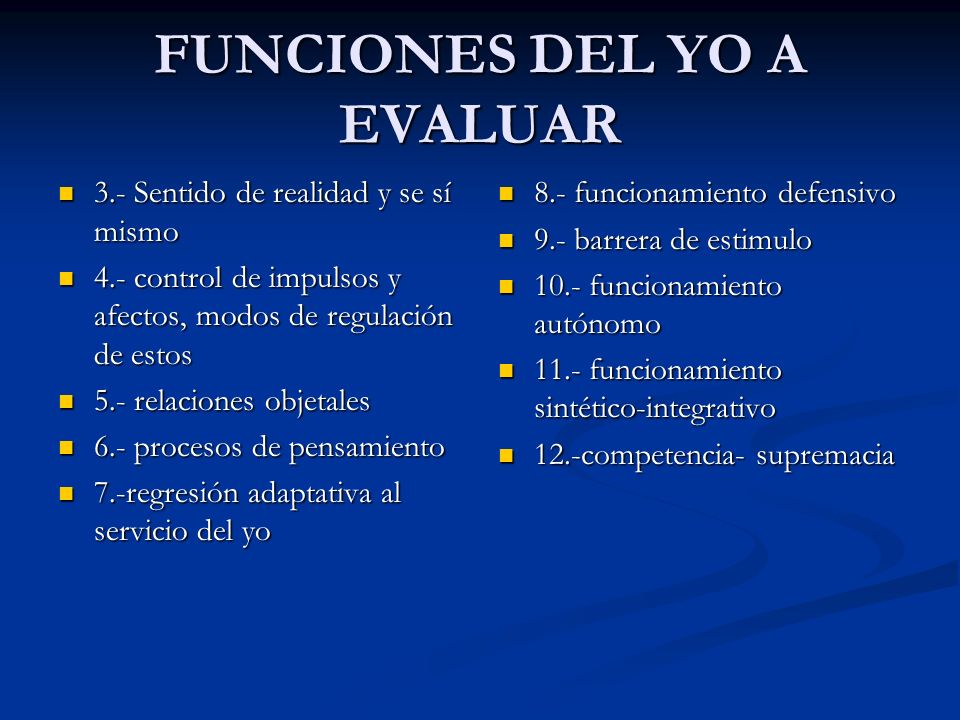funciones yoicas